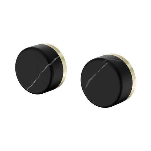 Serenity Wall Top Assembly With Marquina Black Handle Brushed Gold