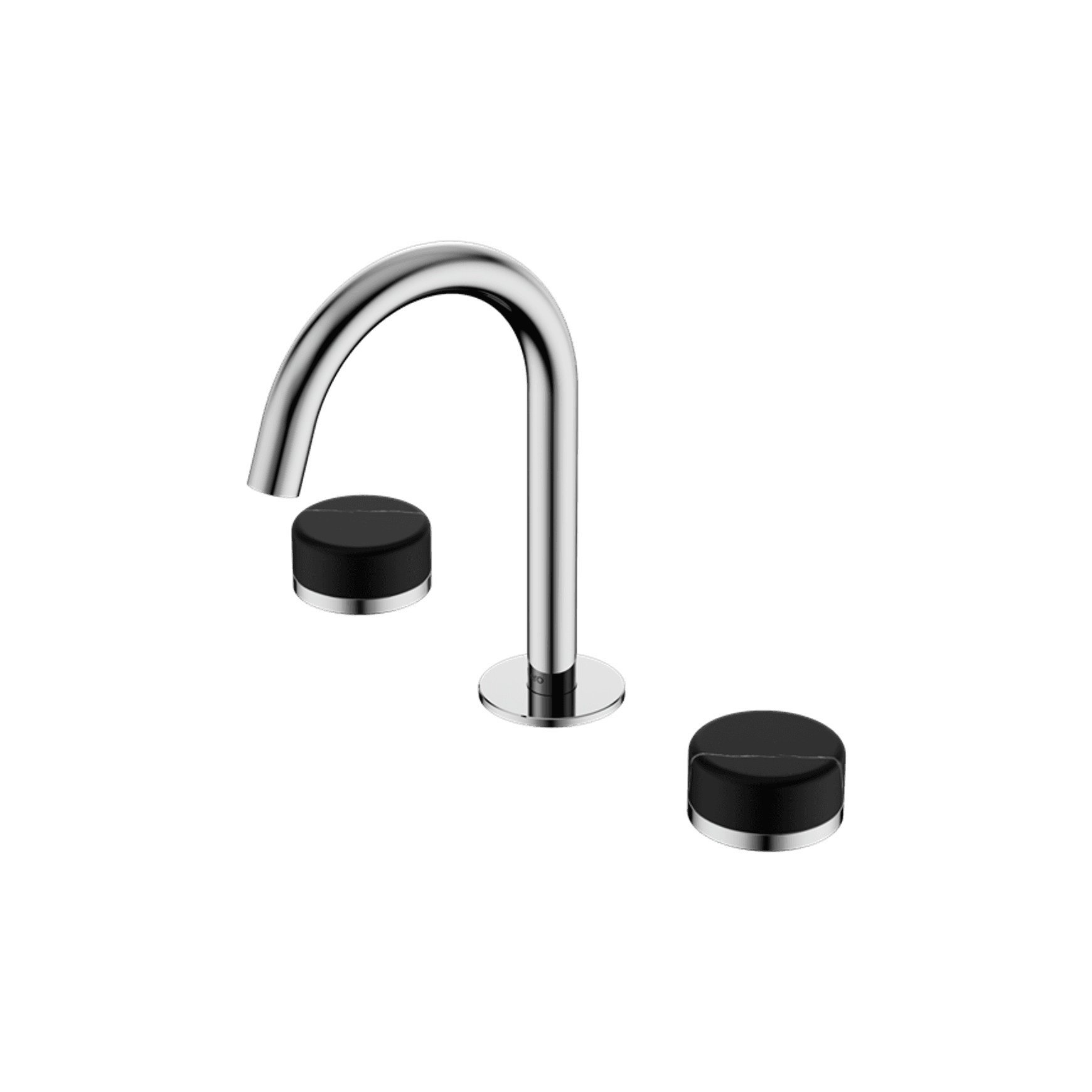 Serenity Basin Set Arc Spout With Marquina Black Handle Chrome