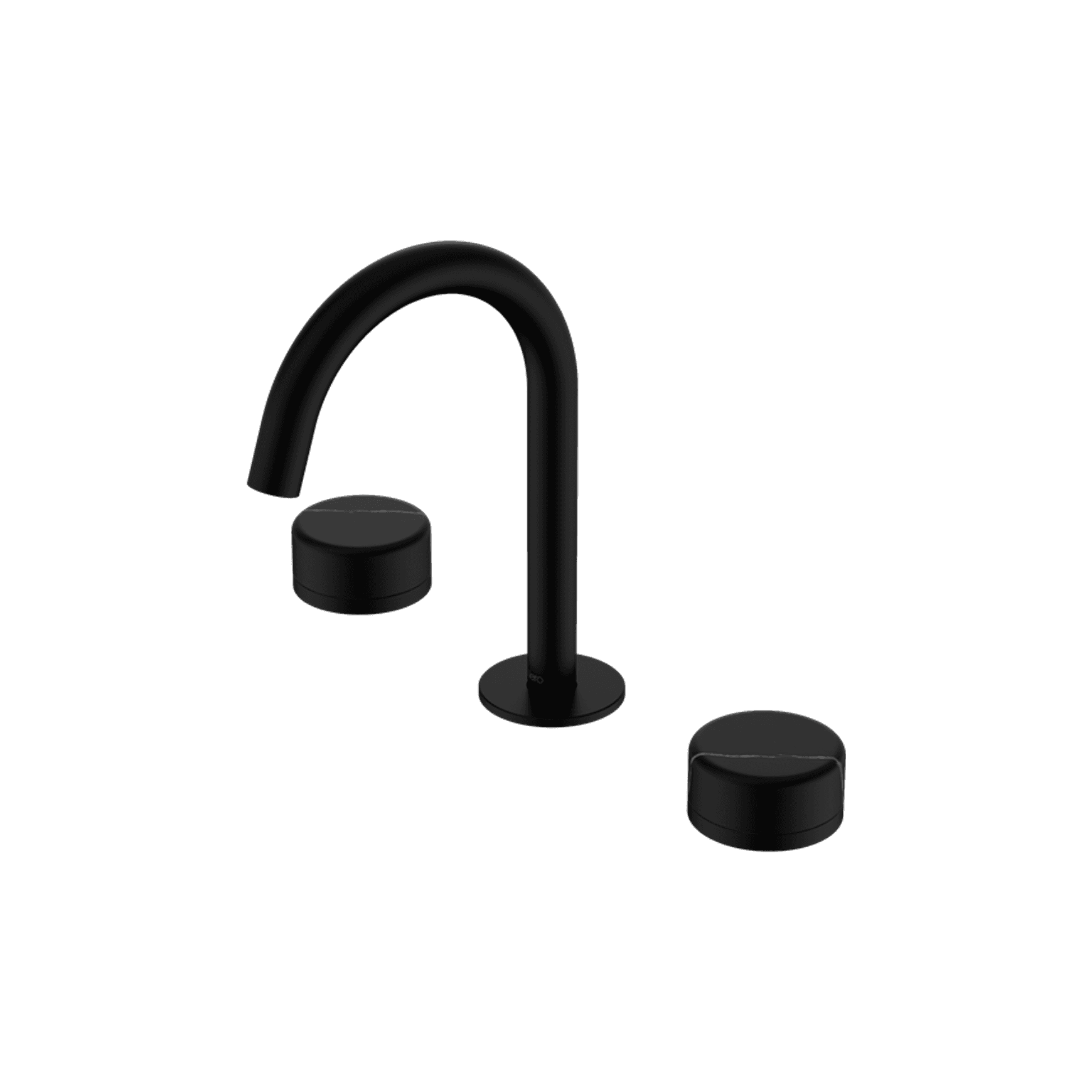 Serenity Basin Set Arc Spout With Marquina Black Handle Matte Black