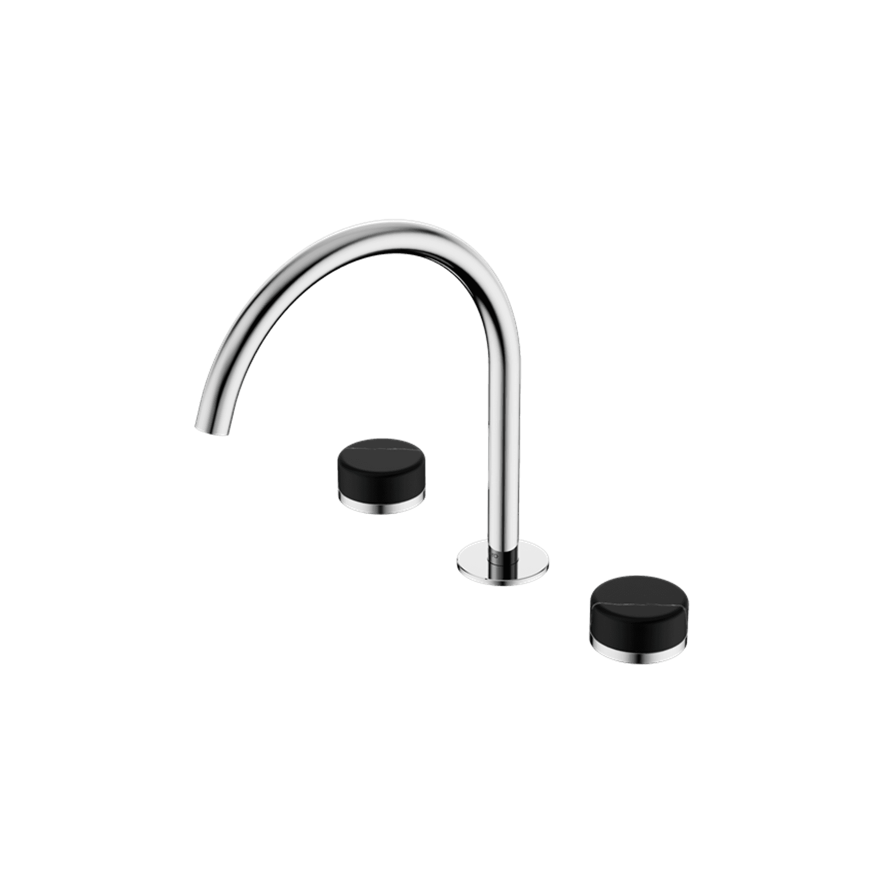 Serenity Bath/Kitchen Set Arc Spout With Marquina Black Handle Chrome