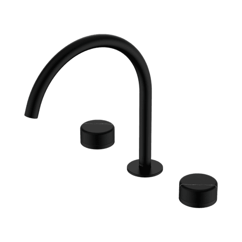 Serenity Bath/Kitchen Set Arc Spout With Marquina Black Handle Matte Black