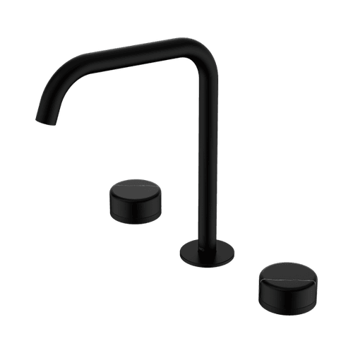 Serenity Bath/Kitchen Set Edge Spout With Marquina Black Handle Matte Black