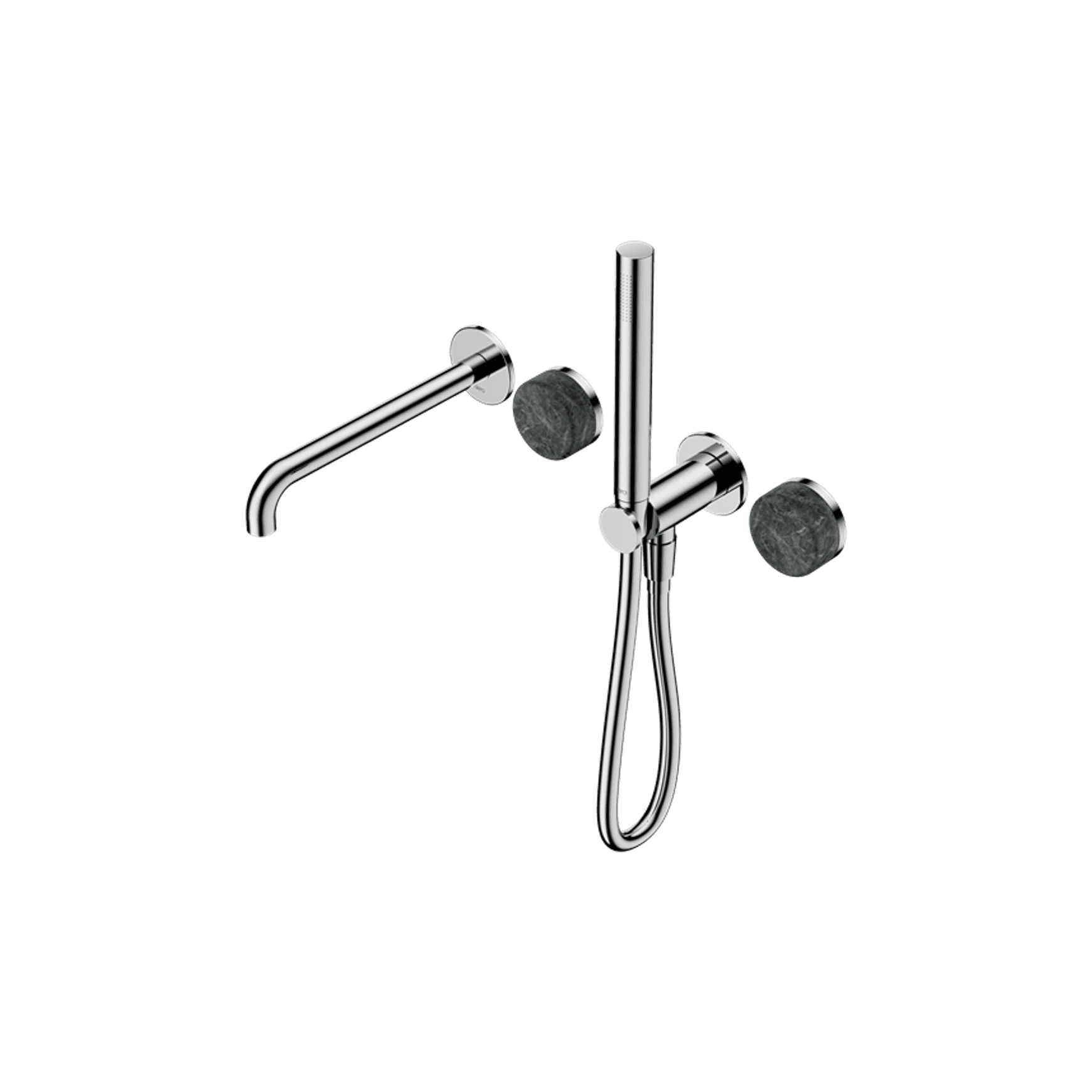 Serenity Shower System Spout Verde Alpi Handle And Slim Shower Chrome