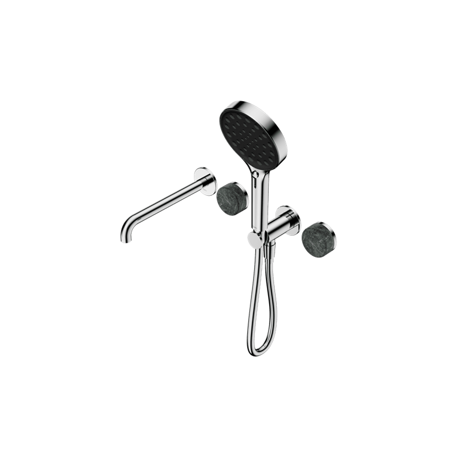 Serenity Shower System Spout Verde Alpi Handle And Serenity Hand Shower Chrome