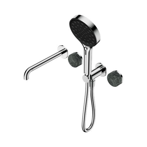 Serenity Shower System Spout Verde Alpi Handle And Serenity Hand Shower Chrome