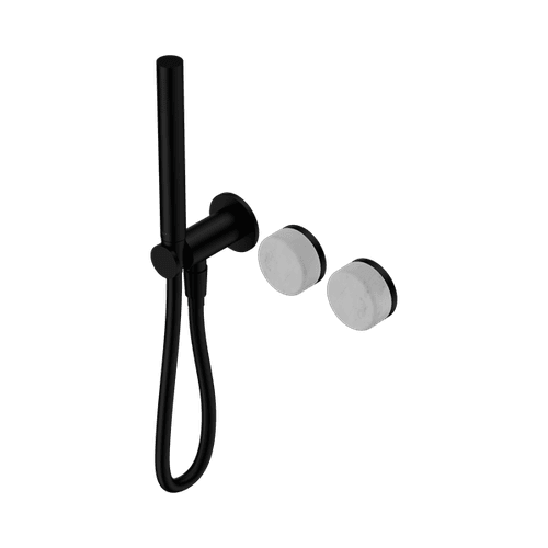 Serenity Shower System Carrara Handle And Slim Shower Matte Black