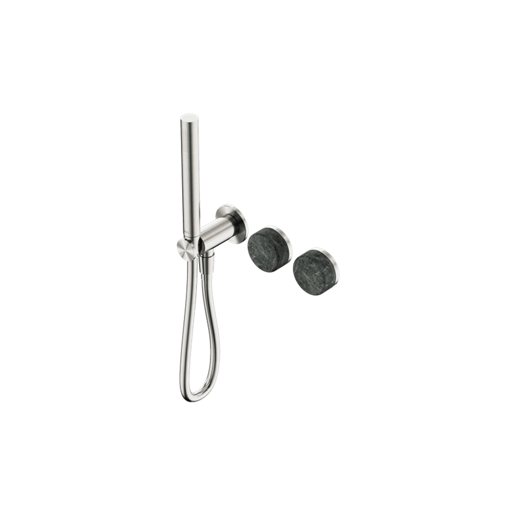 Serenity Shower System Verde Alpi Handle And Slim Shower Brushed Nickel