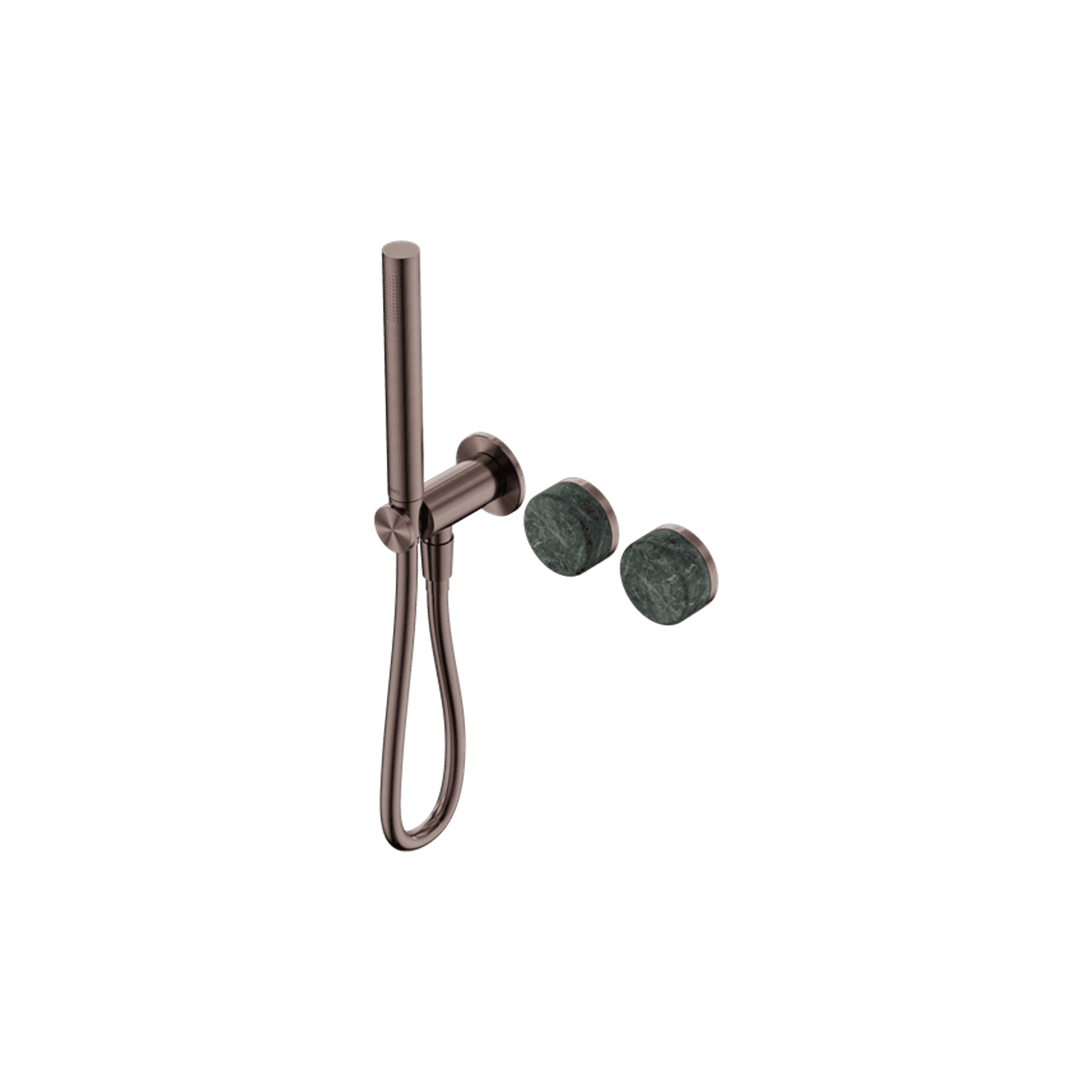 Serenity Shower System Verde Alpi Handle And Slim Shower Brushed Bronze