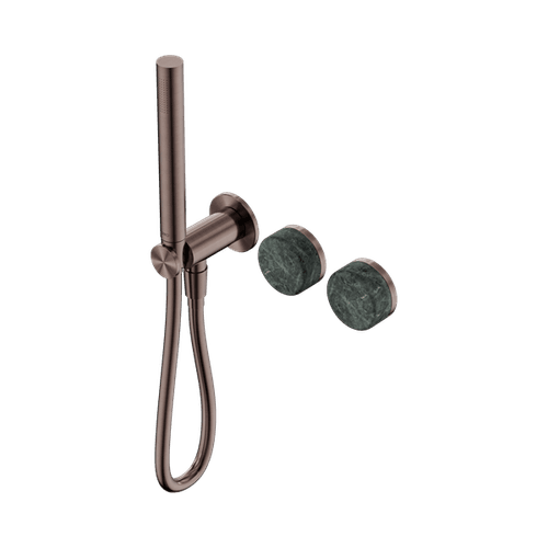 Serenity Shower System Verde Alpi Handle And Slim Shower Brushed Bronze