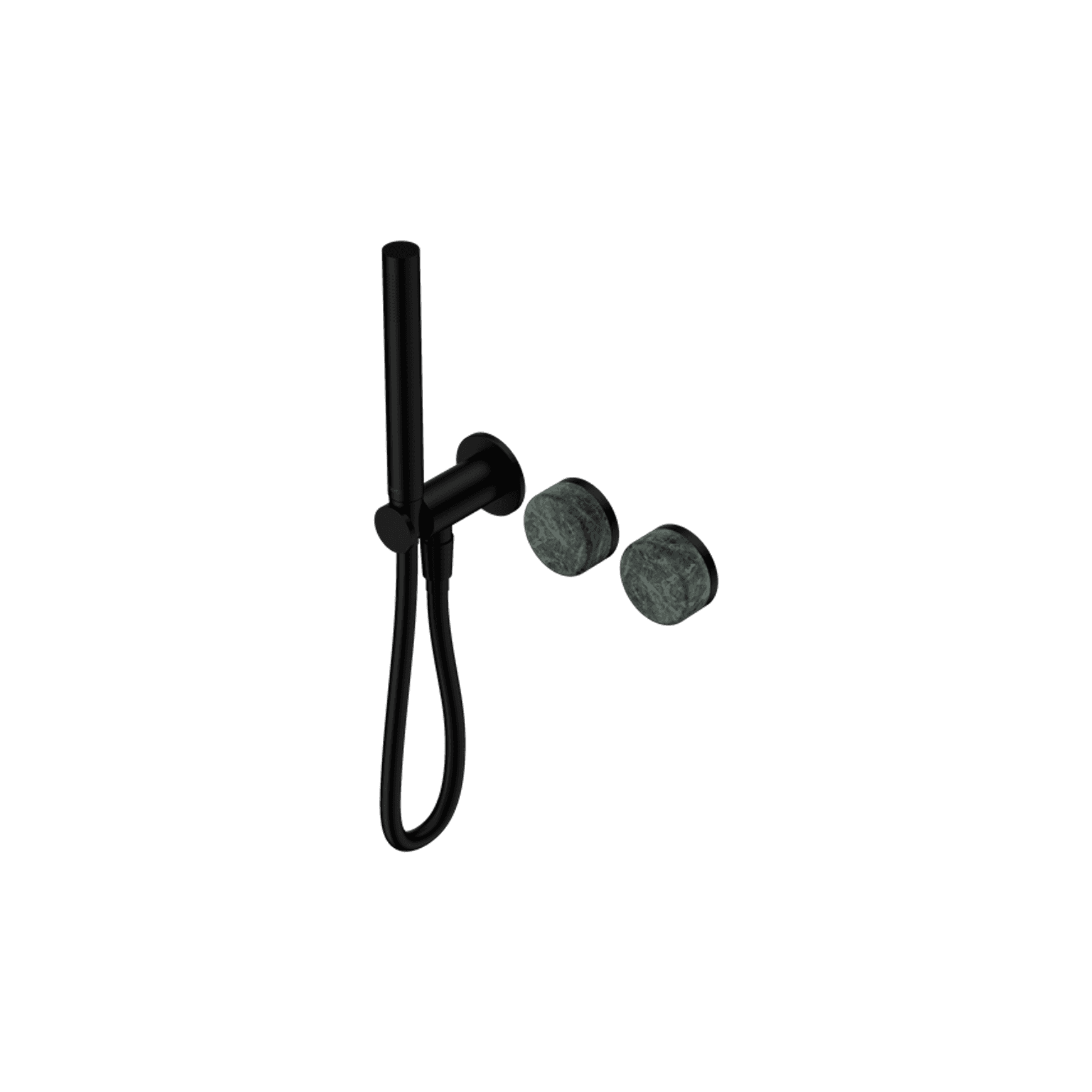 Serenity Shower System Verde Alpi Handle And Slim Shower Matte Black