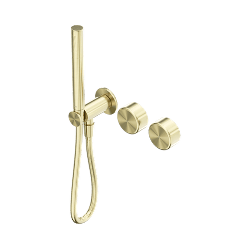 Serenity Shower System Metal Handle And Slim Shower Brushed Gold