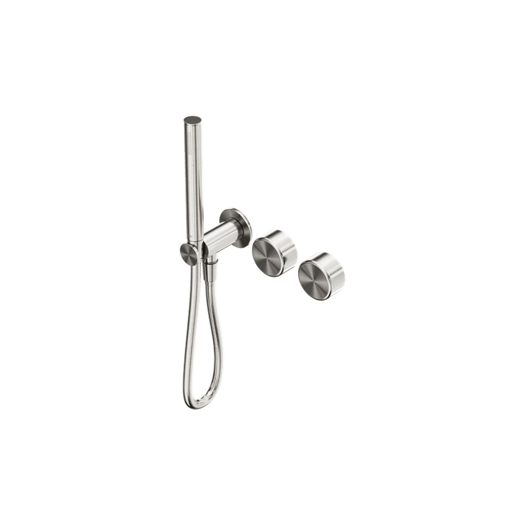 Serenity Shower System Metal Handle And Slim Shower Brushed Nickel