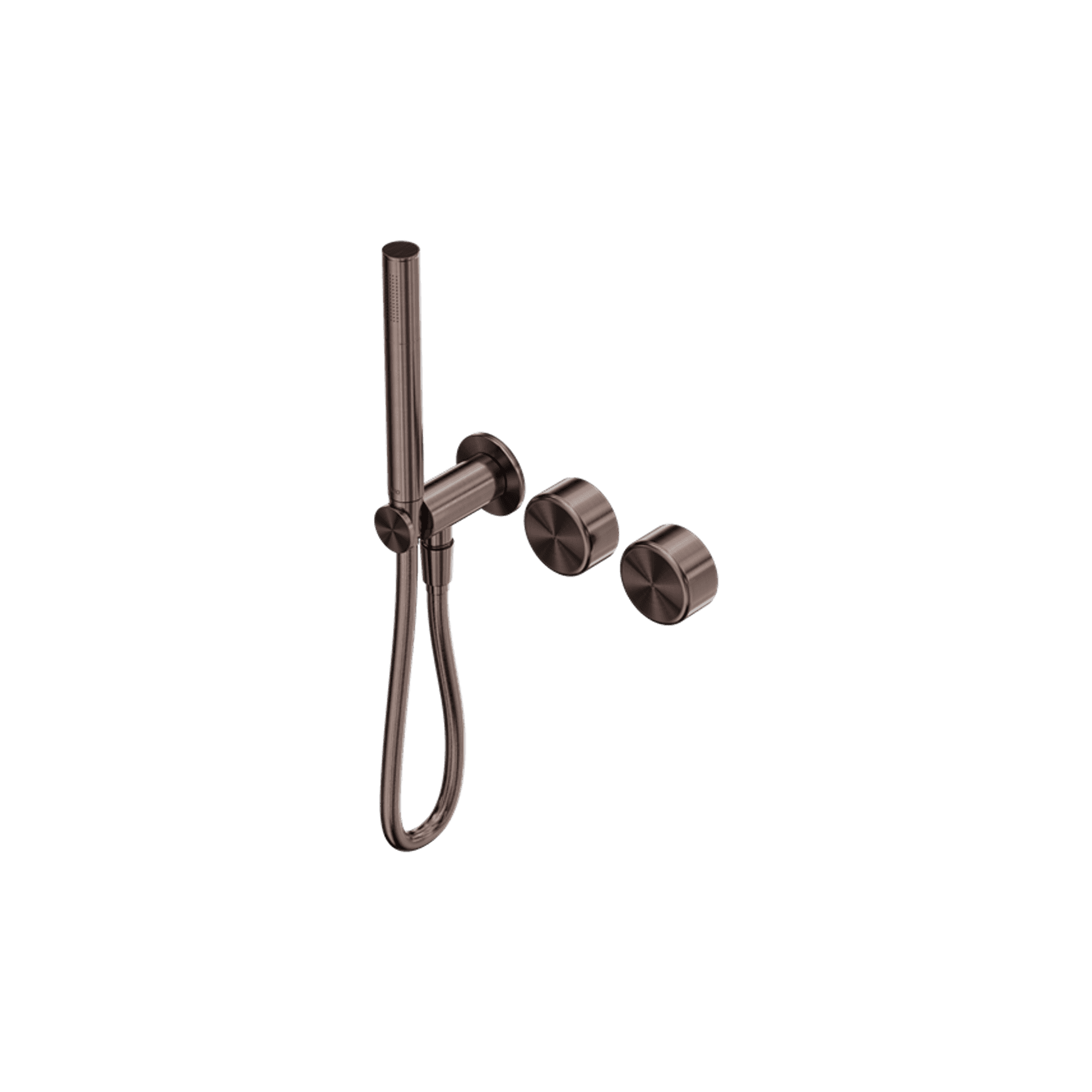 Serenity Shower System Metal Handle And Slim Shower Brushed Bronze
