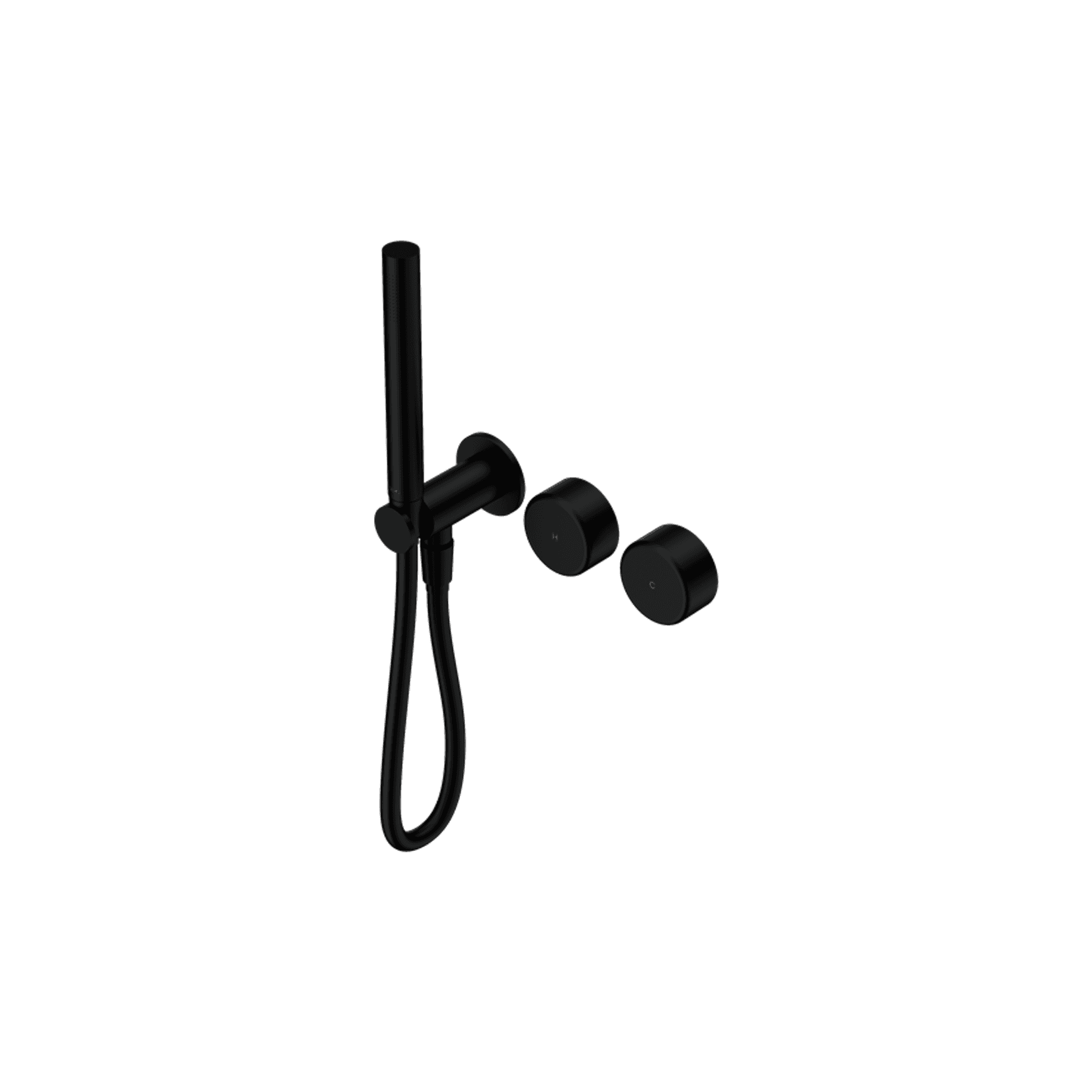 Serenity Shower System Metal Handle And Slim Shower Matte Black