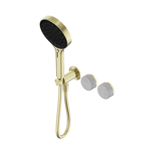 Serenity Shower System Carrara Handle And Serenity Hand Shower Brushed Gold