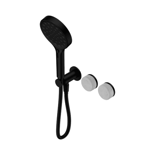 Serenity Shower System Carrara Handle And Serenity Hand Shower Matte Black
