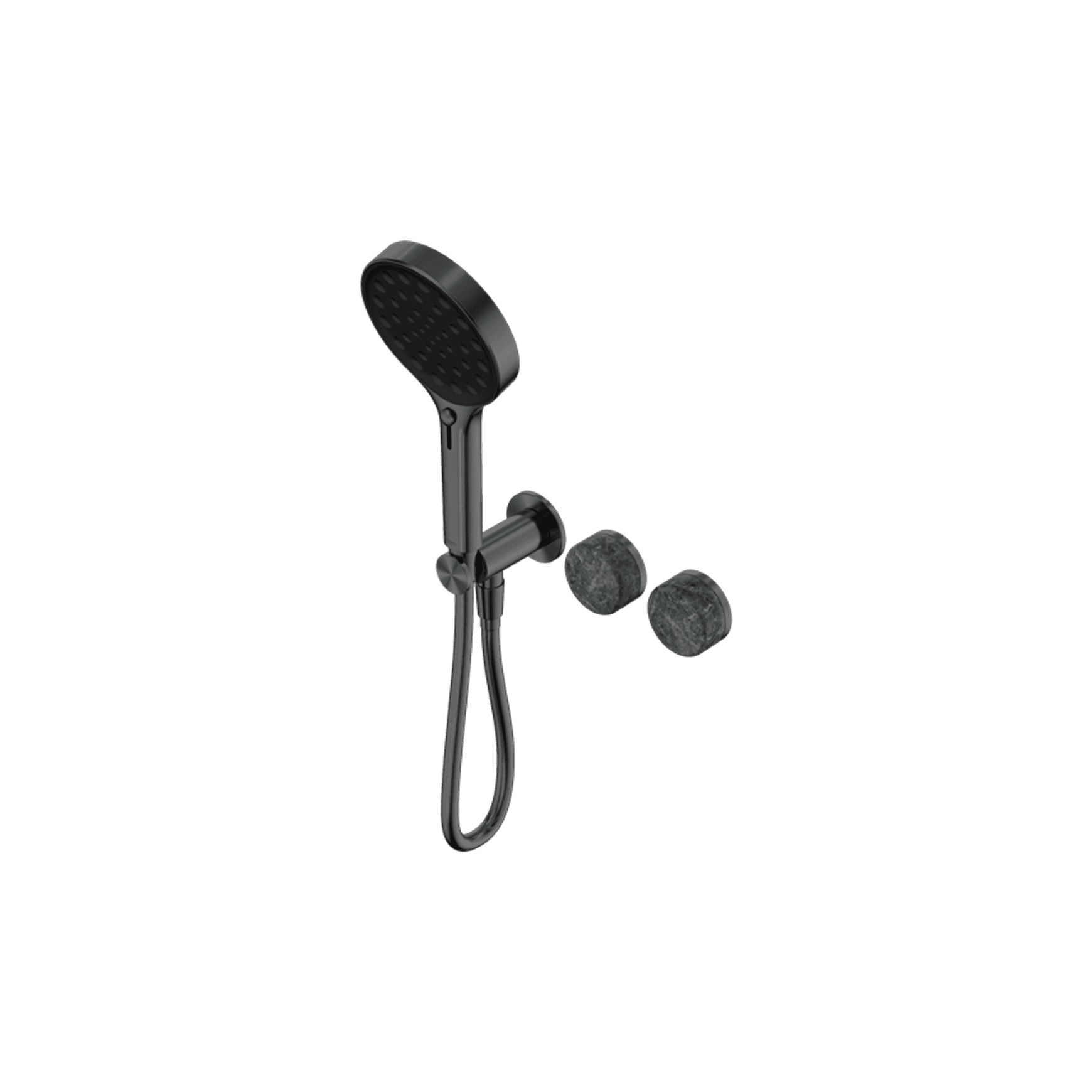 Serenity Shower System Verde Alpi Handle And Serenity Hand Shower Gun Metal