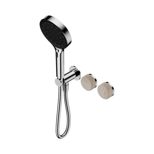 Serenity Shower System Rome Travertine Handle And Serenity Hand Shower Chrome