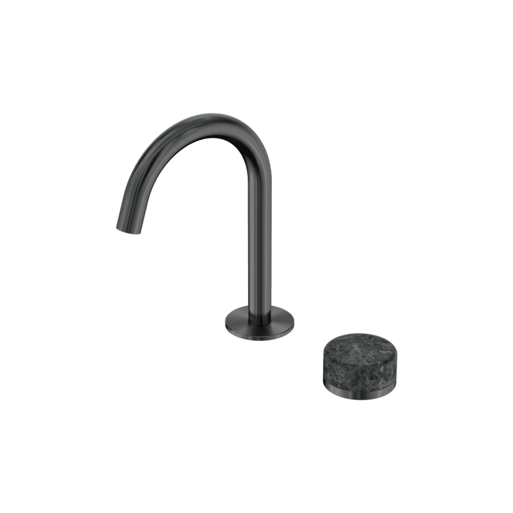 Serenity Basin Mixer Arc Spout Verde Alpi Handle Gun Metal