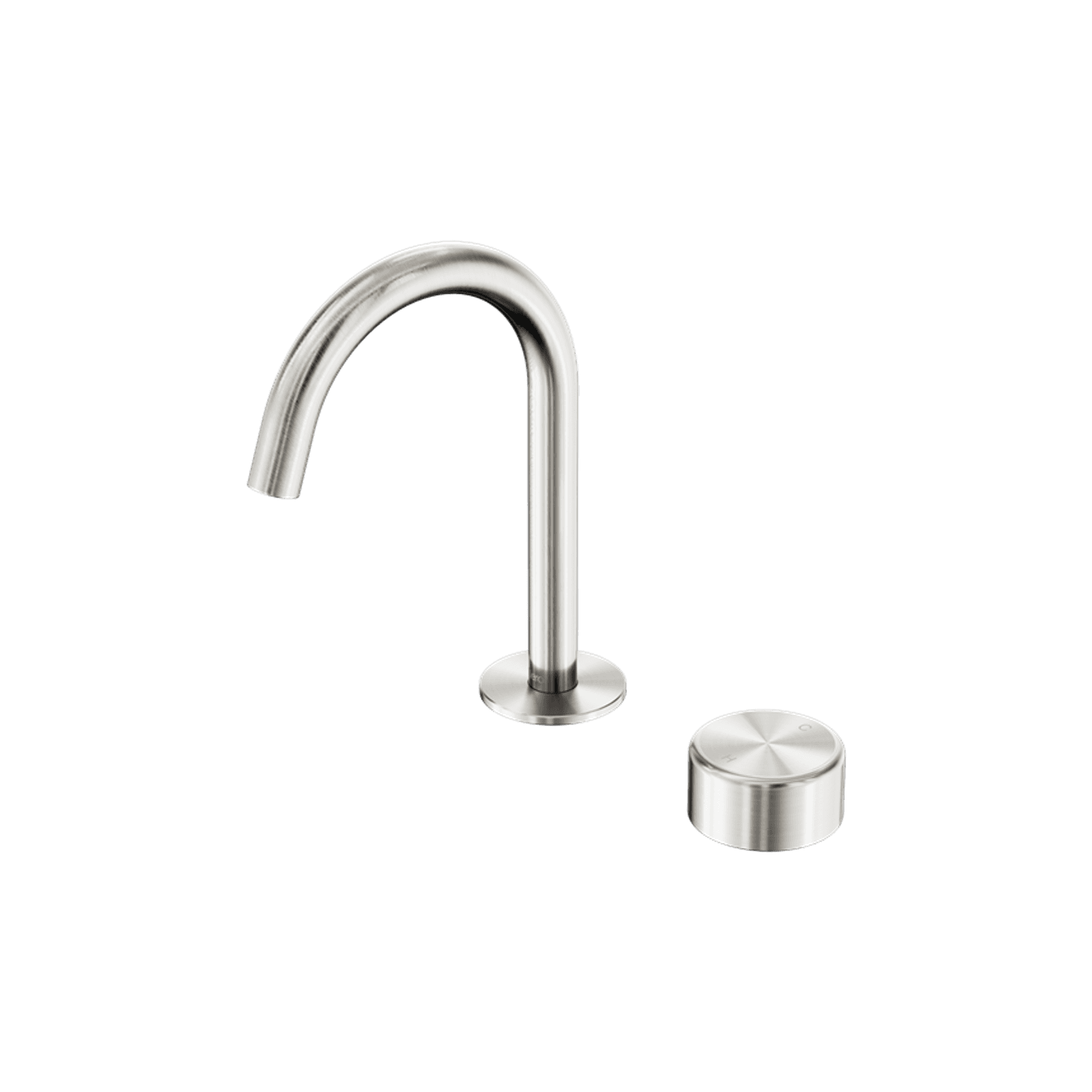 Serenity Basin Mixer Arc Spout Metal Handle Brushed Nickel