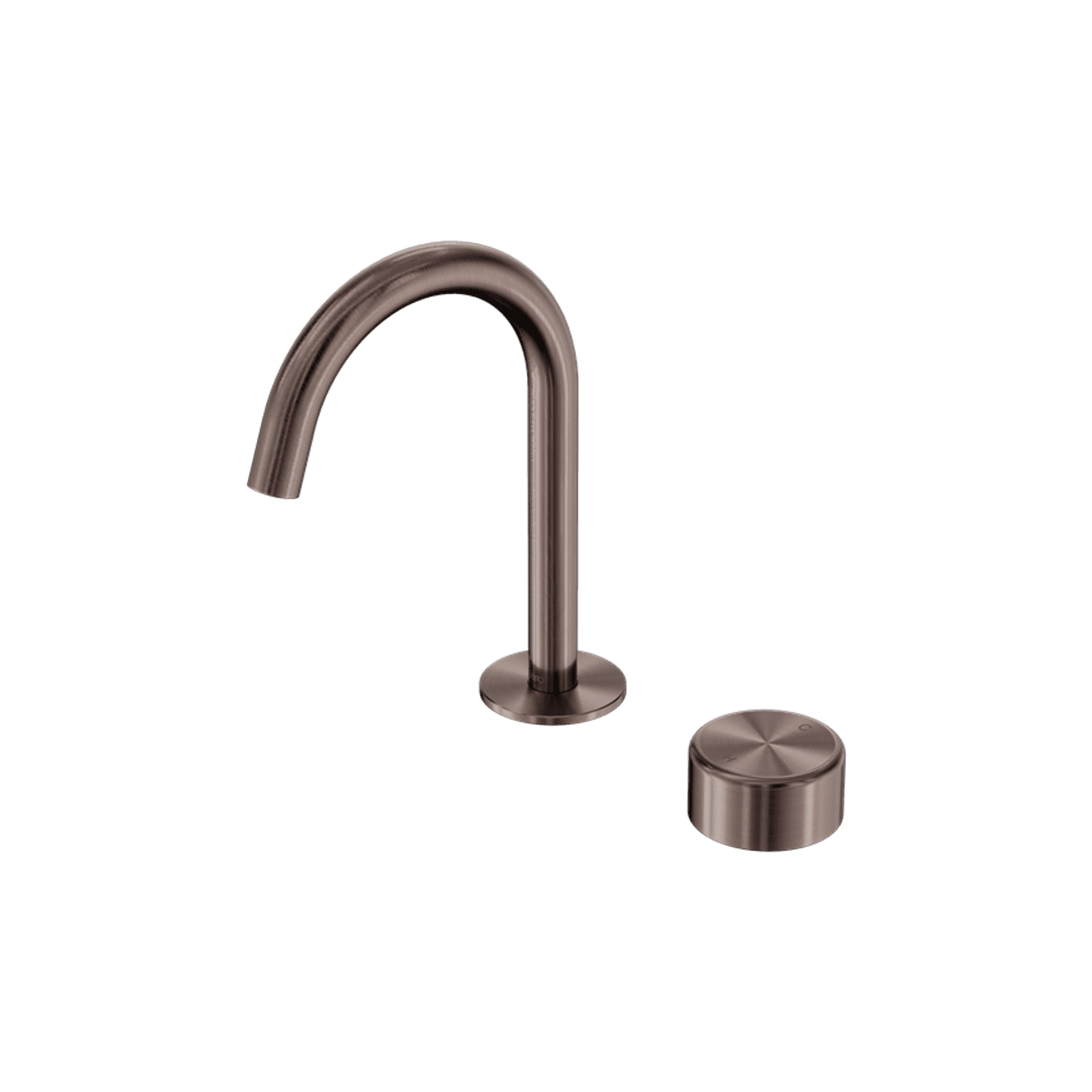Serenity Basin Mixer Arc Spout Metal Handle Brushed Bronze