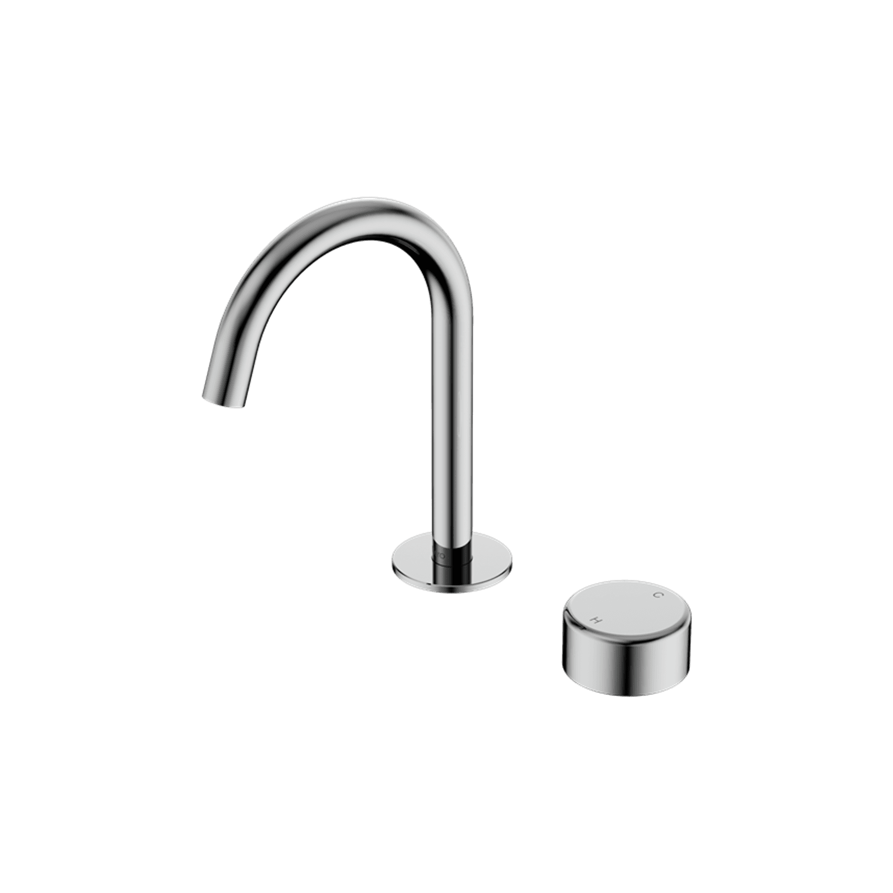 Serenity Basin Mixer Arc Spout Metal Handle Chrome