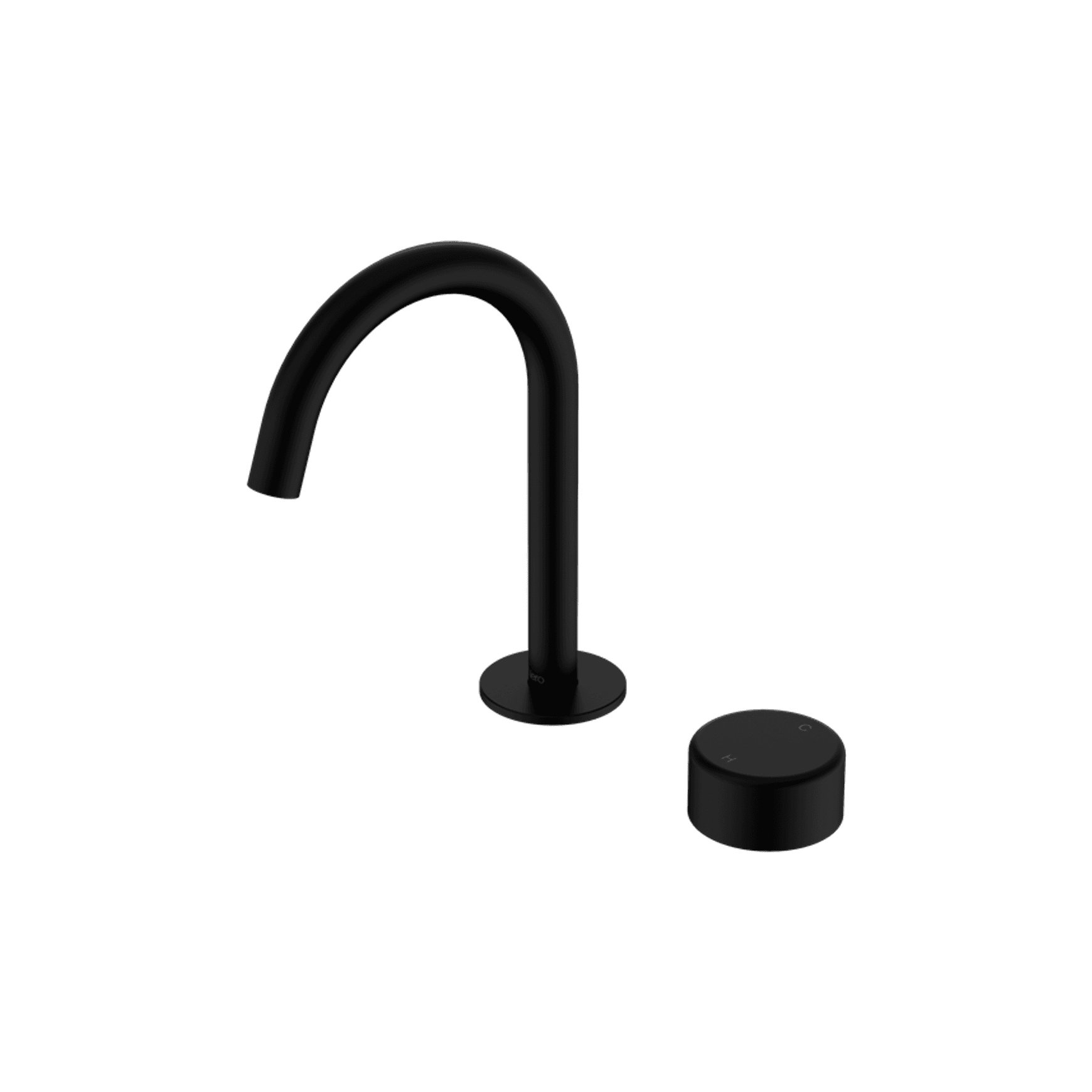 Serenity Basin Mixer Arc Spout Metal Handle Matte Black