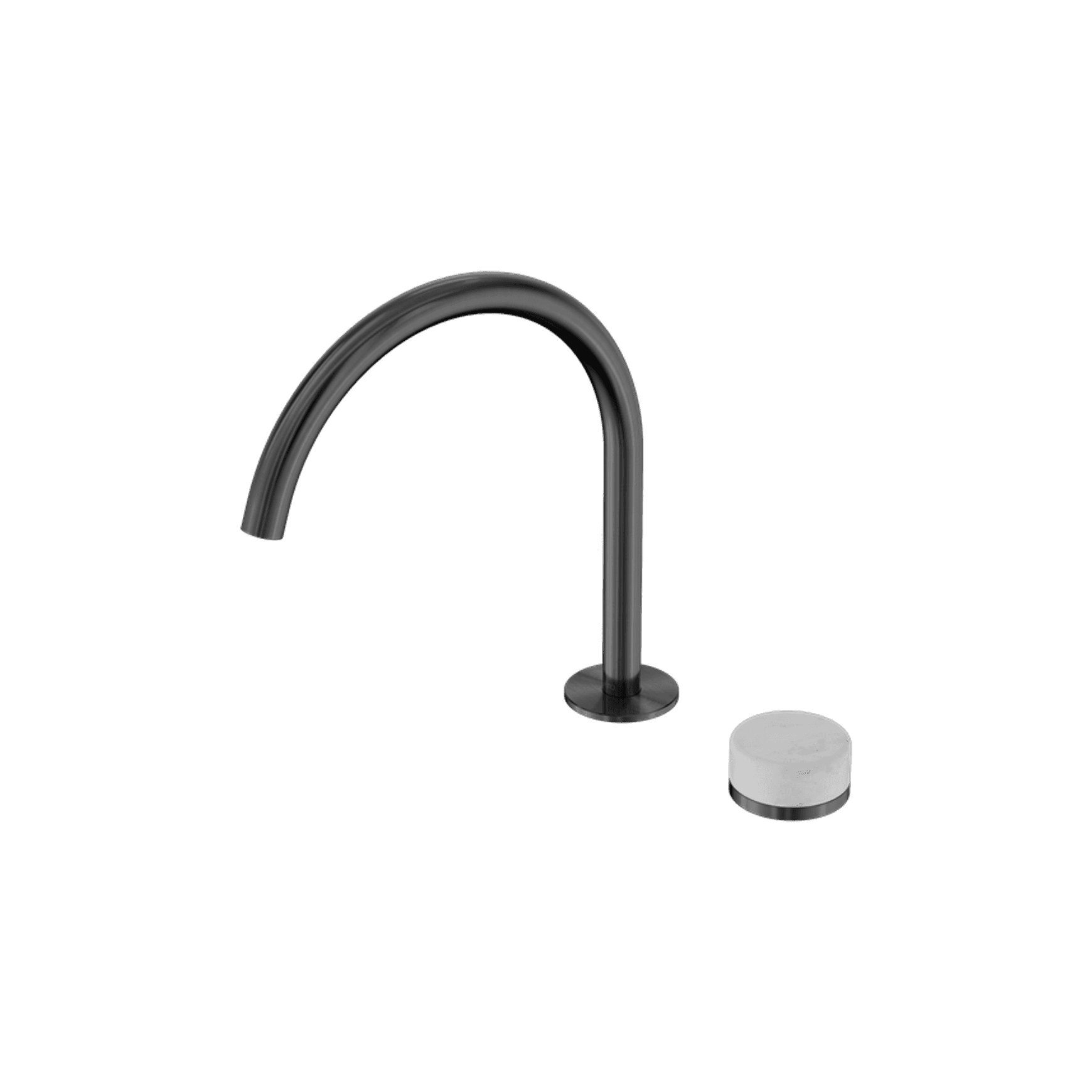 Serenity Bath/Kitchen Mixer Arc Spout Carrara Handle Gun Metal
