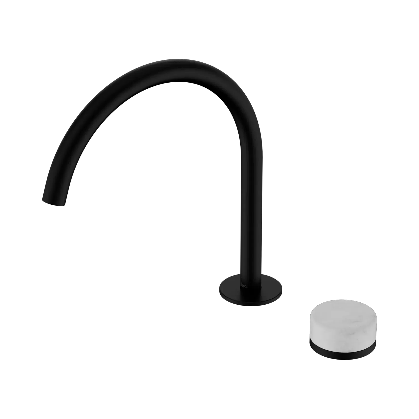 Serenity Bath/Kitchen Mixer Arc Spout Carrara Handle Matte Black