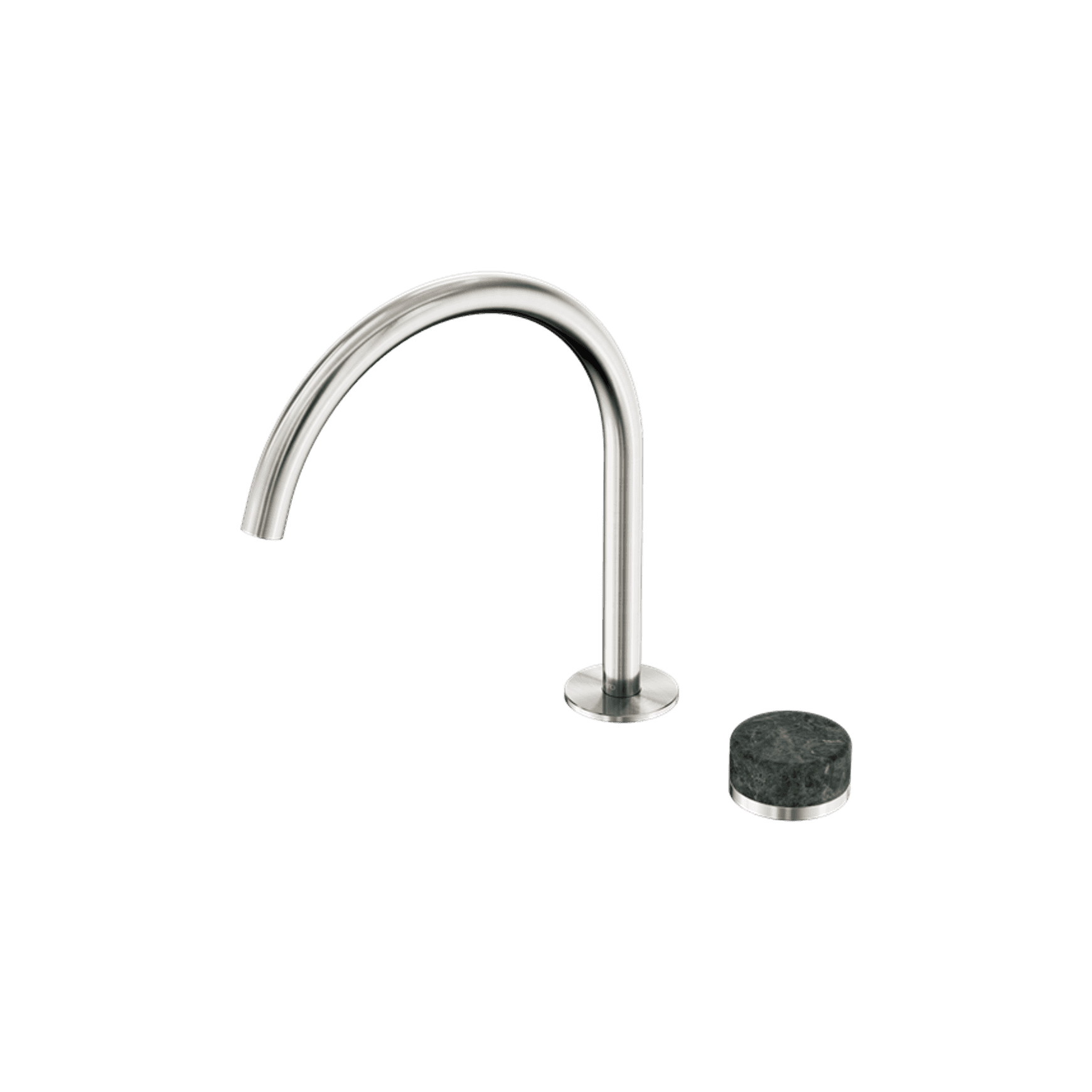 Serenity Bath/Kitchen Mixer Arc Spout Verde Alpi Handle Brushed Nickel