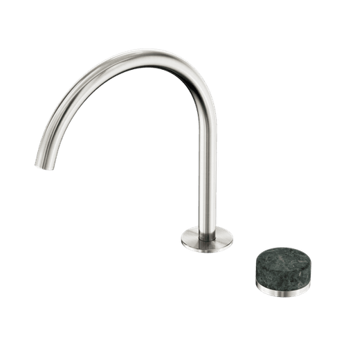 Serenity Bath/Kitchen Mixer Arc Spout Verde Alpi Handle Brushed Nickel