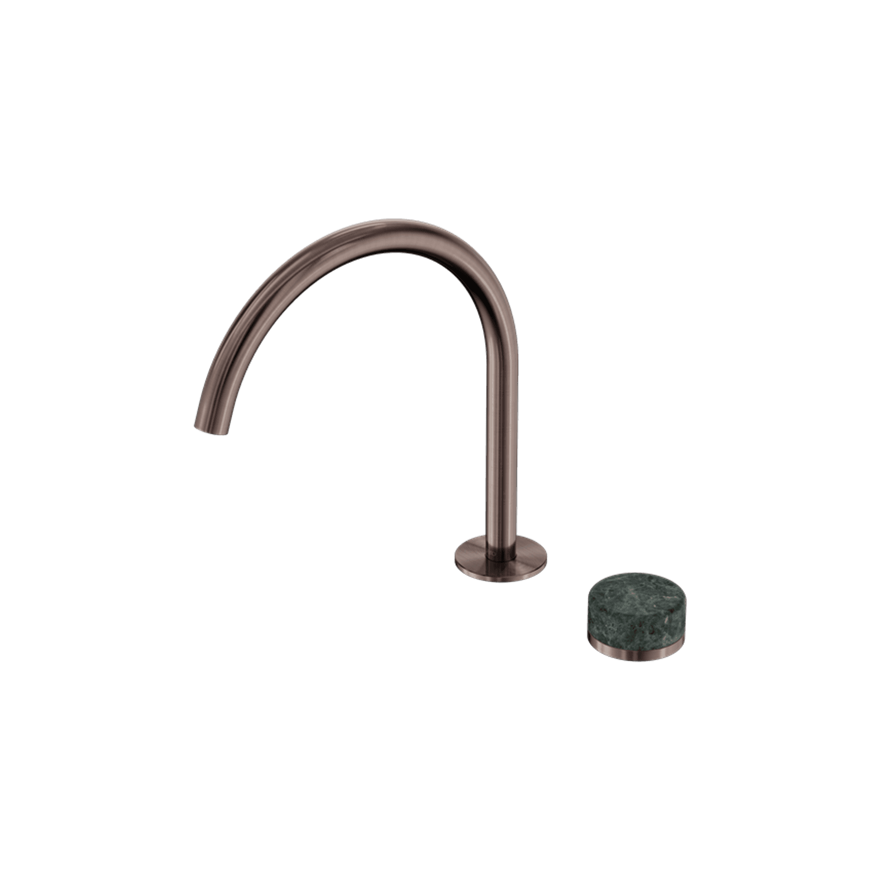 Serenity Bath/Kitchen Mixer Arc Spout Verde Alpi Handle Brushed Bronze