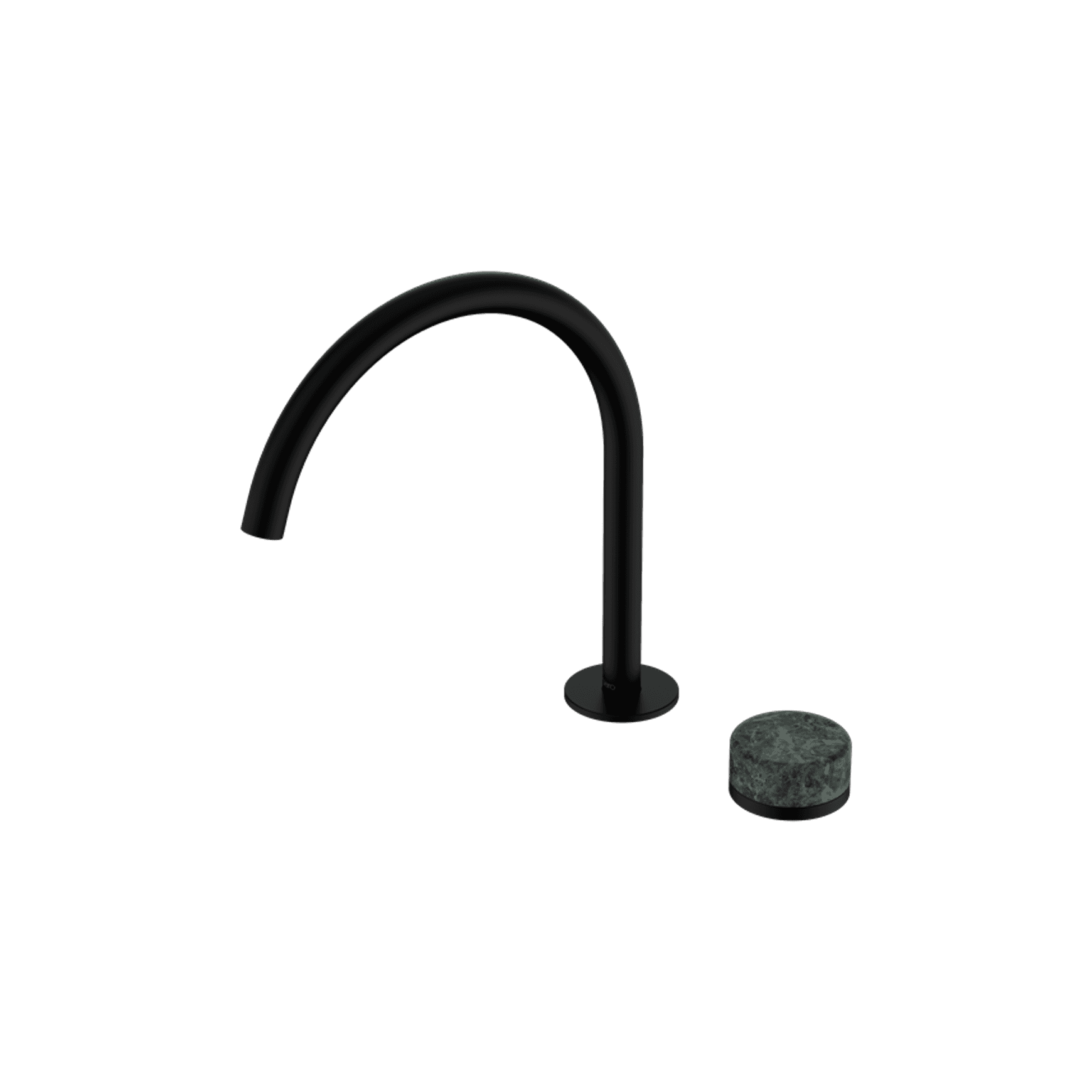 Serenity Bath/Kitchen Mixer Arc Spout Verde Alpi Handle Matte Black