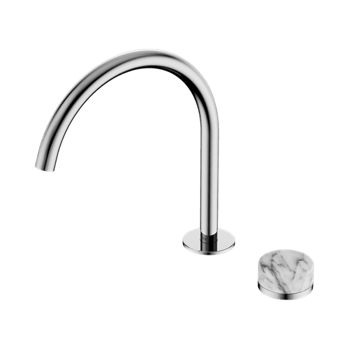 Serenity Bath/Kitchen Mixer Arc Spout Arabescato Corchia Handle Chrome