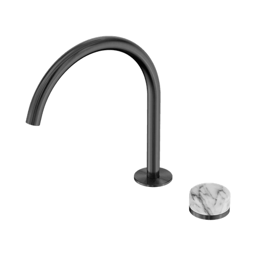 Serenity Bath/Kitchen Mixer Arc Spout Arabescato Corchia Handle Gun Metal