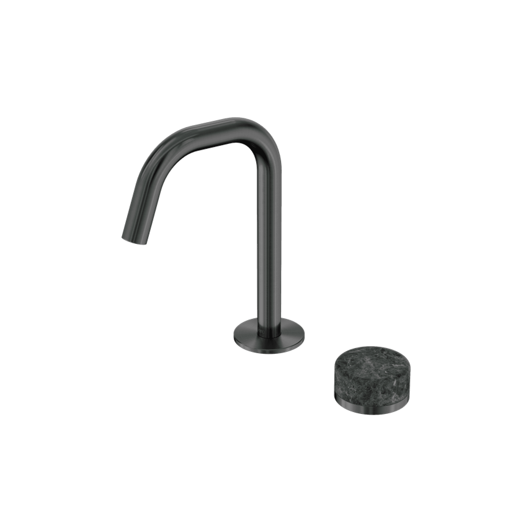 Serenity Basin Mixer Edge Spout Verde Alpi Handle Gun Metal