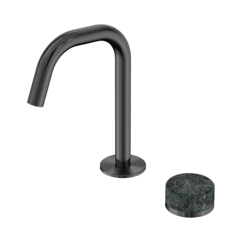 Serenity Basin Mixer Edge Spout Verde Alpi Handle Gun Metal