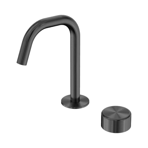 Serenity Basin Mixer Edge Spout Metal Handle Gun Metal
