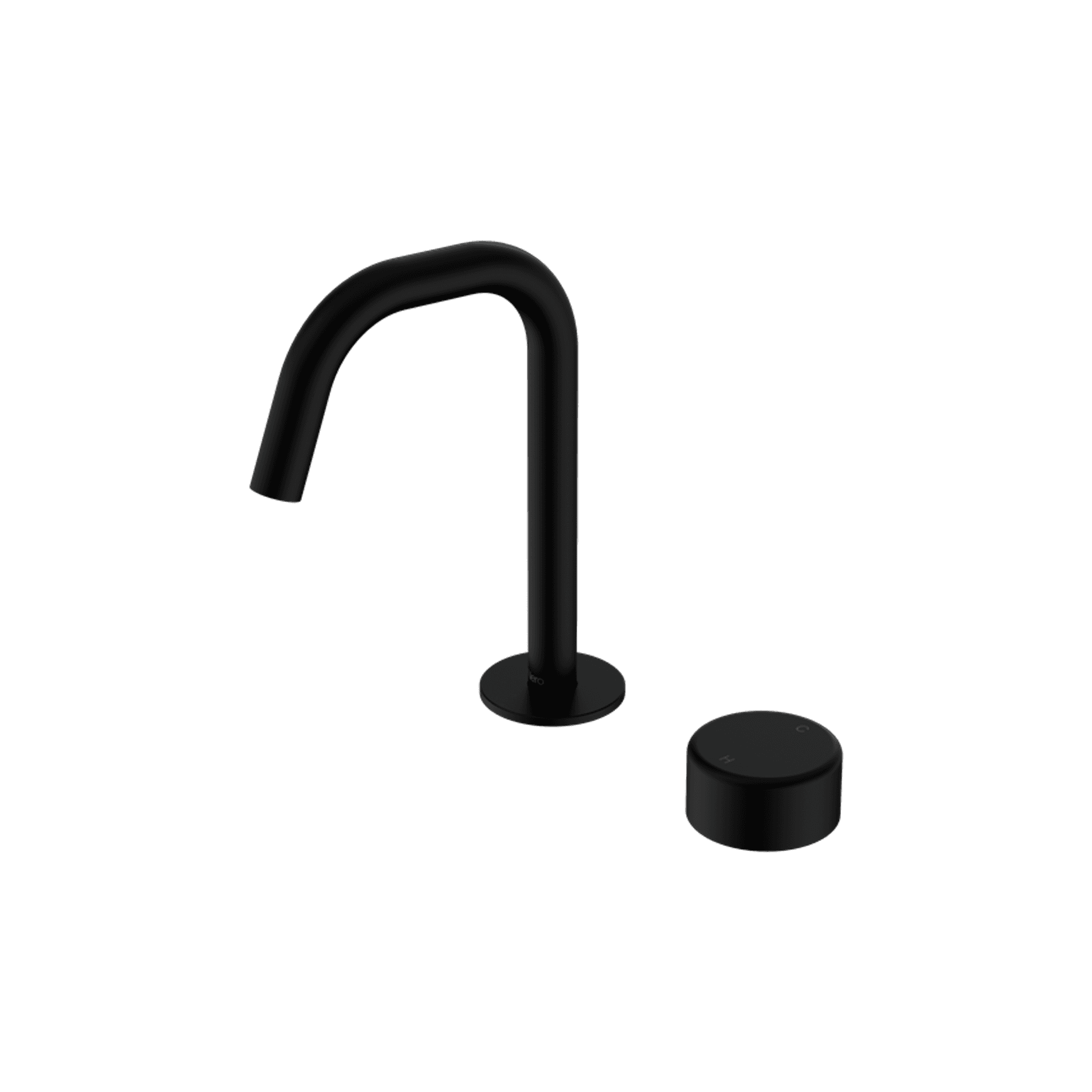 Serenity Basin Mixer Edge Spout Metal Handle Matte Black