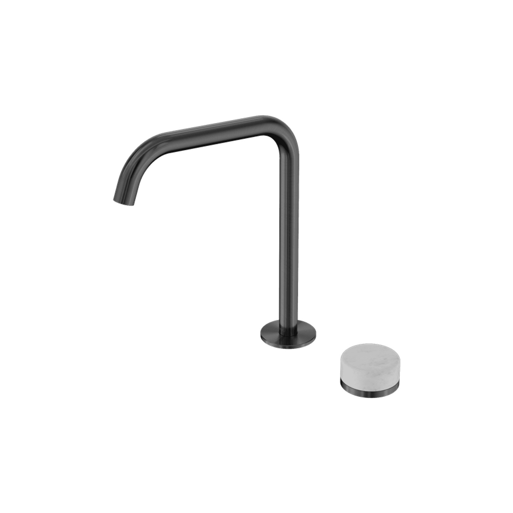 Serenity Bath/Kitchen Mixer Edge Spout Carrara Handle Gun Metal