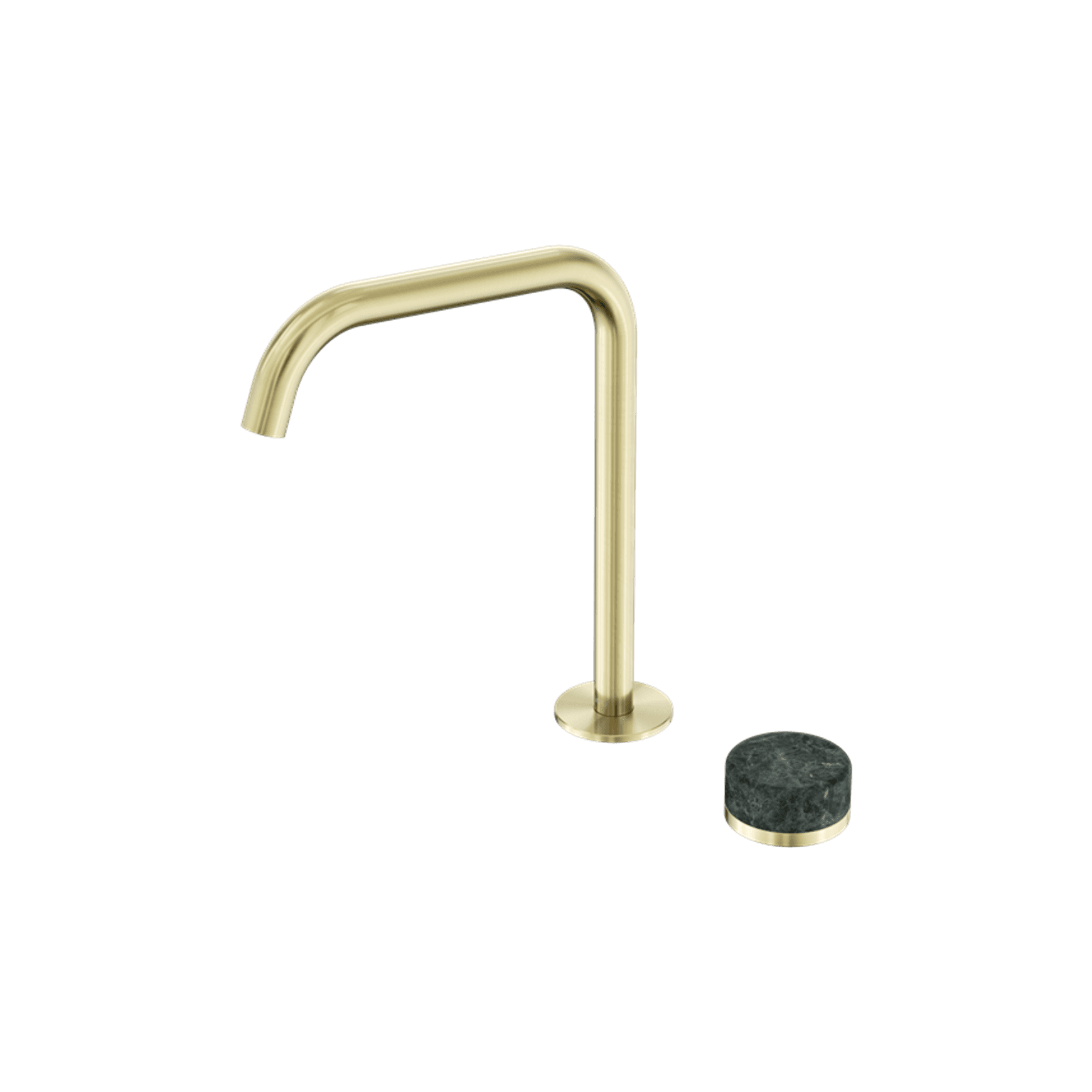 Serenity Bath/Kitchen Mixer Edge Spout Verde Alpi Handle Brushed Gold