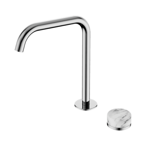 Serenity Bath/Kitchen Mixer Edge Spout Arabescato Corchia Handle Chrome