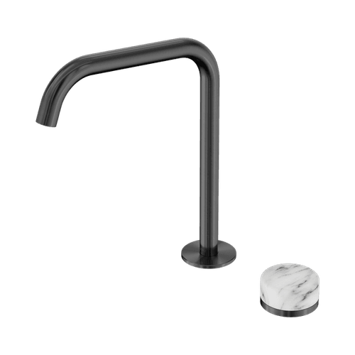Serenity Bath/Kitchen Mixer Edge Spout Arabescato Corchia Handle Gun Metal