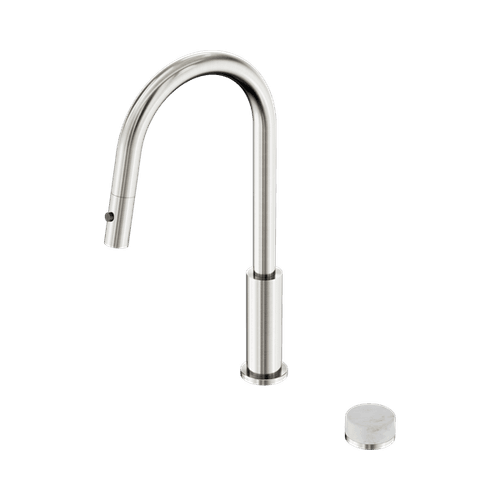 Serenity pull out kitchen Set Carrara Handle Brushed Nickel