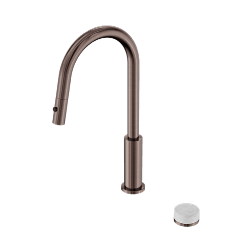 Serenity pull out kitchen Set Carrara Handle Brushed Bronze