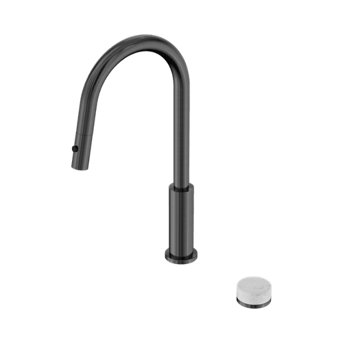 Serenity pull out kitchen Set Carrara Handle Gun Metal