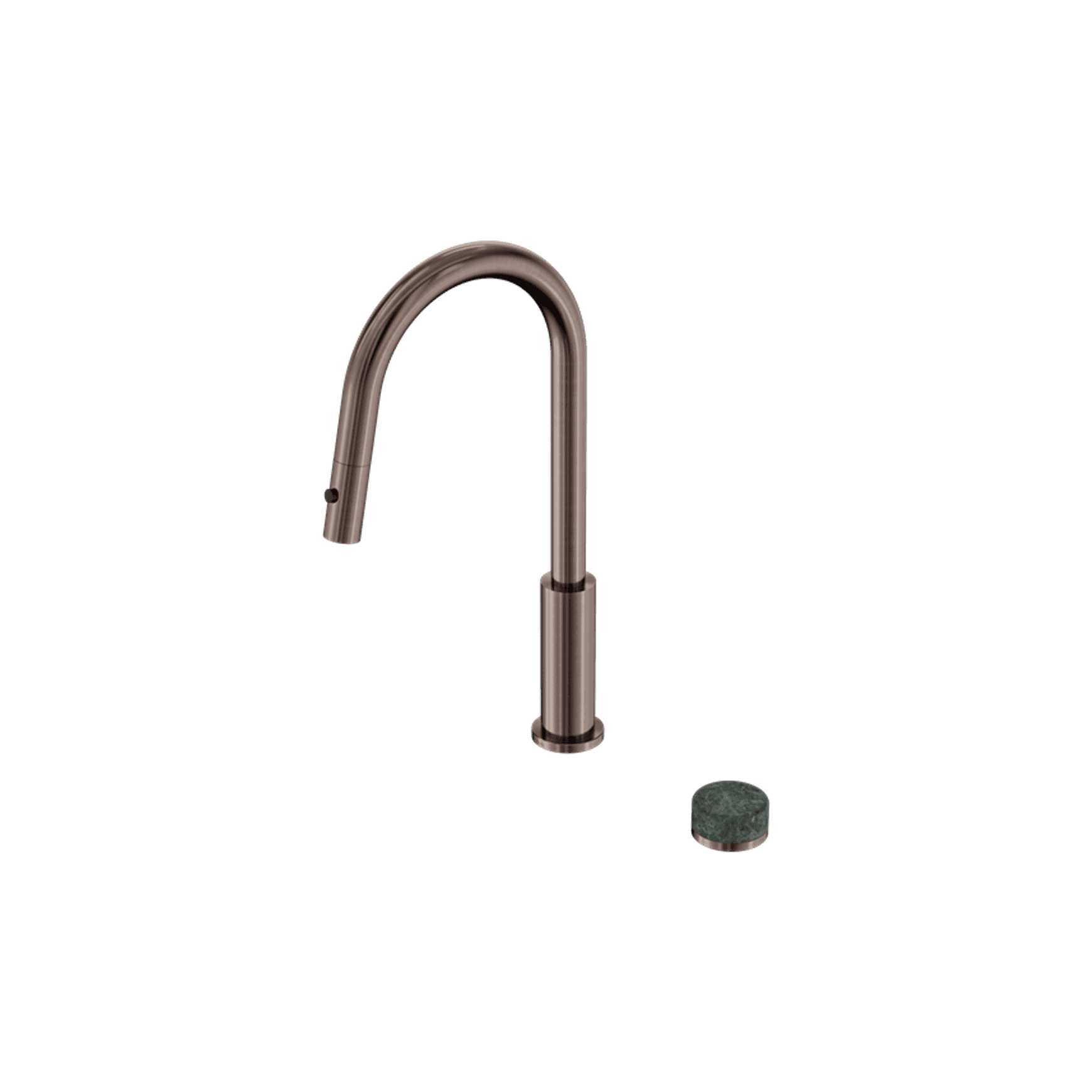 Serenity pull out kitchen Set Verde Alpi Handle Brushed Bronze