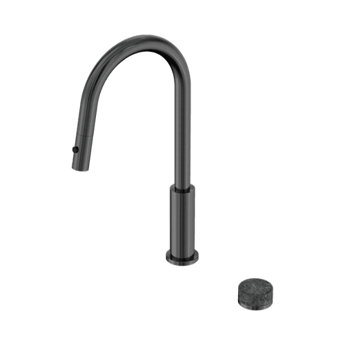 Serenity pull out kitchen Set Verde Alpi Handle Gun Metal