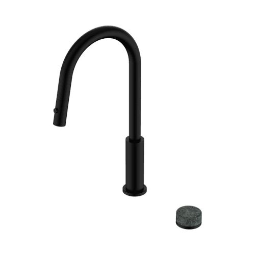 Serenity pull out kitchen Set Verde Alpi Handle Matte Black