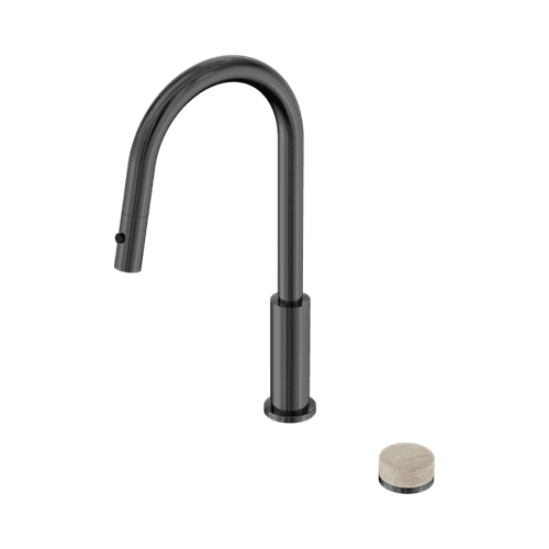 Serenity pull out kitchen Set Rome Travertine Handle Gun Metal